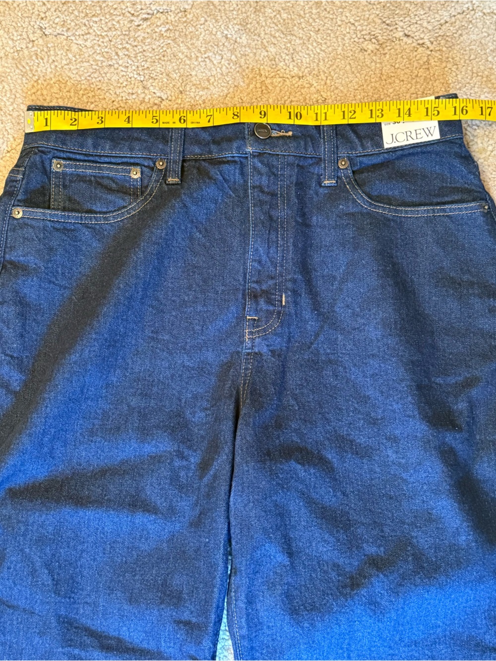 J. Crew Dark Wash Curvy Cropped Kick Out Jean - Picture 3 of 3